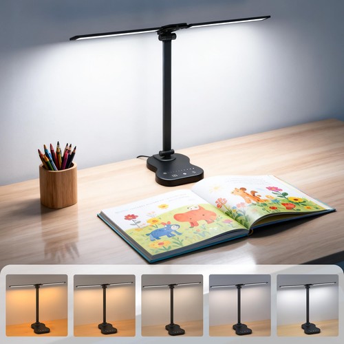Black led desk lamp usb - lamp, port